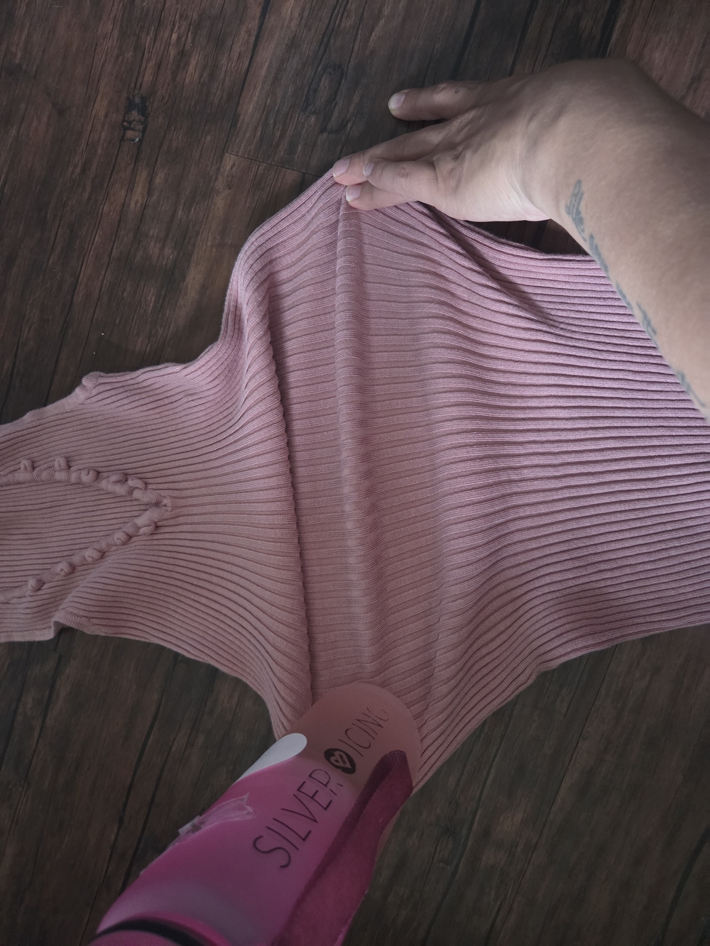 U2B Ribbed Maxi Dress in Pink Size Medium - Picture 2 of 5